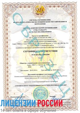 Образец сертификата соответствия Бологое Сертификат OHSAS 18001